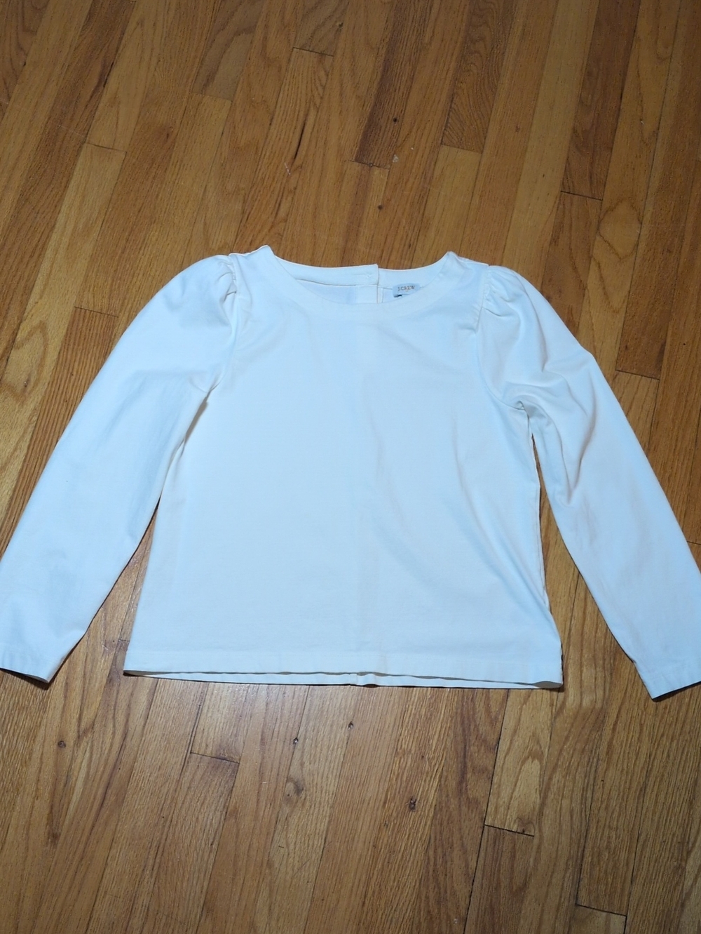 J. Crew Women's White Crew neck Long Sleeve Top M